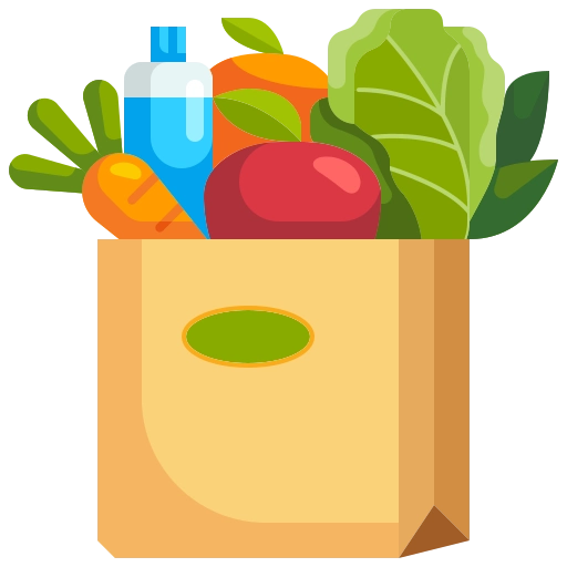 grafika torby papierowej z zakupami